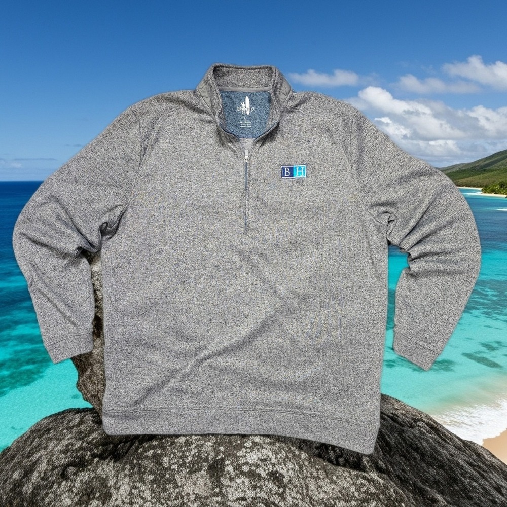 Johnnie-O Mens‎ Reflex Quarter Zip Pullover Gray Quarry JMKO2510 Large
